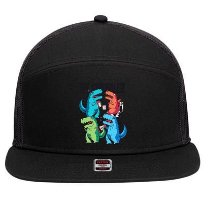 The Struggle Is Real T-Rex Problems 7 Panel Mesh Trucker Snapback Hat