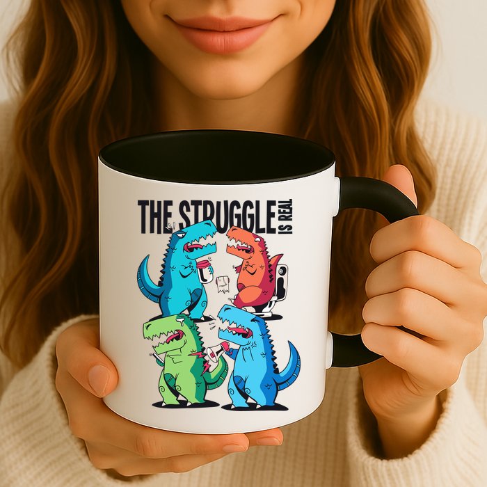 The Struggle Is Real T-Rex Problems Mug