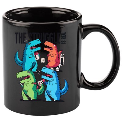 The Struggle Is Real T-Rex Problems 11oz C Handle Ceramic Mug