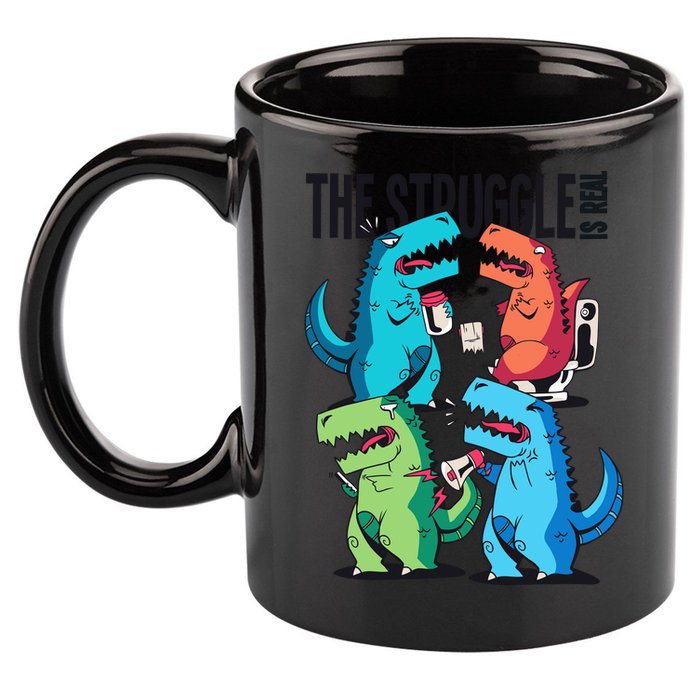 The Struggle Is Real T-Rex Problems 11oz C Handle Ceramic Mug