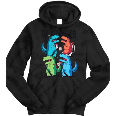 The Struggle Is Real T-Rex Problems Tie Dye Hoodie