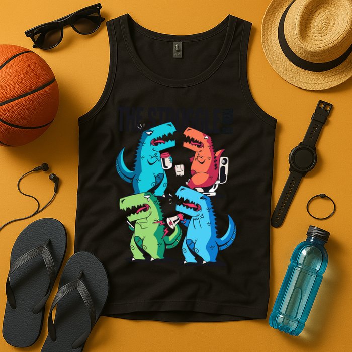 The Struggle Is Real T-Rex Problems Tank Top