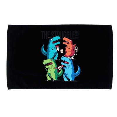 The Struggle Is Real T-Rex Problems Microfiber Hand Towel