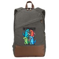 The Struggle Is Real T-Rex Problems Cotton Canvas Backpack