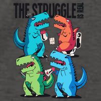 The Struggle Is Real T-Rex Problems Vector Backpack