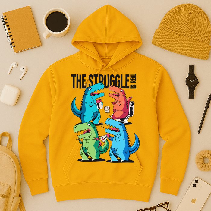 The Struggle Is Real T-Rex Problems Hoodie