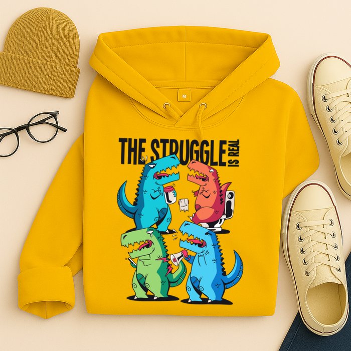The Struggle Is Real T-Rex Problems Hoodie