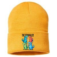 The Struggle Is Real T-Rex Problems Sustainable Knit Beanie