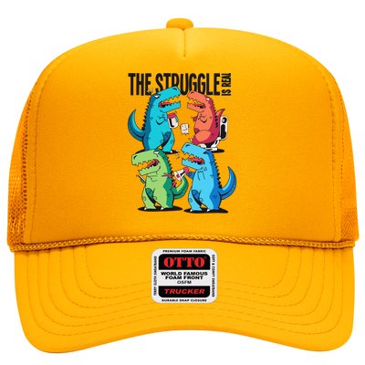 The Struggle Is Real T-Rex Problems Trucker Hat