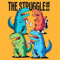 The Struggle Is Real T-Rex Problems Trucker Hat