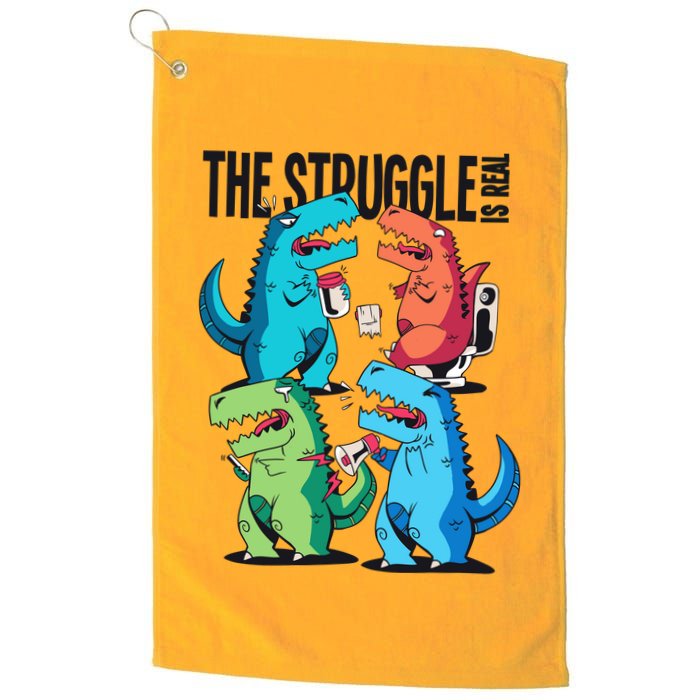 The Struggle Is Real T-Rex Problems Golf Towel