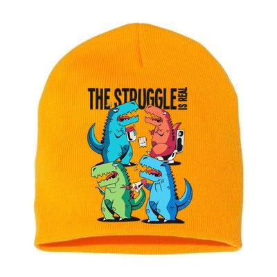 The Struggle Is Real T-Rex Problems Short Acrylic Beanie
