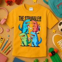 The Struggle Is Real T-Rex Problems Kids T-Shirt