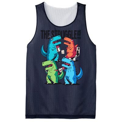 The Struggle Is Real T-Rex Problems Mesh Reversible Basketball Jersey Tank