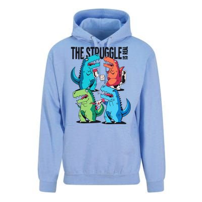 The Struggle Is Real T-Rex Problems Unisex Surf Hoodie