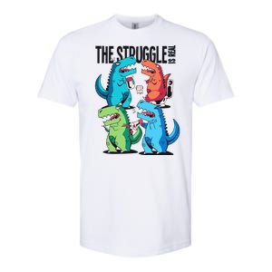 The Struggle Is Real T-Rex Problems Softstyle® CVC T-Shirt