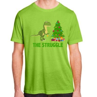 The Struggle T-rex Christmas Tree Adult ChromaSoft Performance T-Shirt