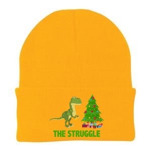 The Struggle T-rex Christmas Tree Knit Cap Winter Beanie