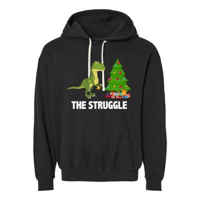 The Struggle T-rex Christmas Tree Garment-Dyed Fleece Hoodie