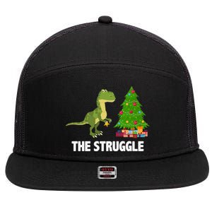 The Struggle T-rex Christmas Tree 7 Panel Mesh Trucker Snapback Hat