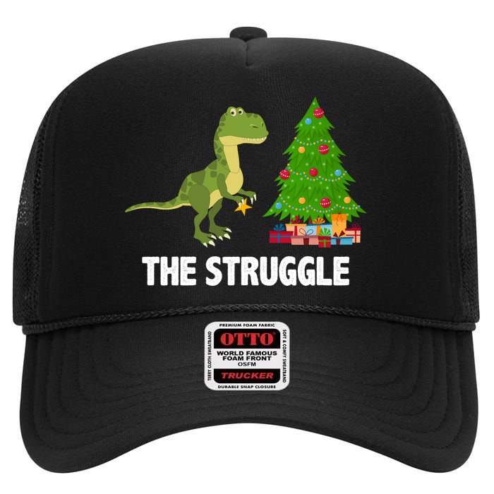 The Struggle T-rex Christmas Tree High Crown Mesh Back Trucker Hat