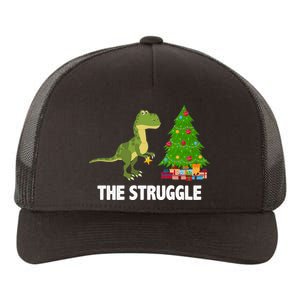 The Struggle T-rex Christmas Tree Yupoong Adult 5-Panel Trucker Hat