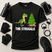 The Struggle T-rex Christmas Tree Cooling Performance Crew T-Shirt
