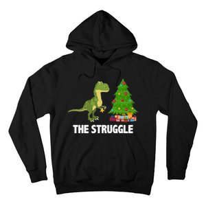 The Struggle T-rex Christmas Tree Hoodie