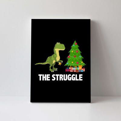 The Struggle T-rex Christmas Tree Canvas