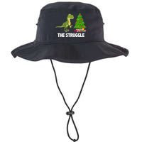 The Struggle T-rex Christmas Tree Bucket Hat
