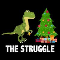 The Struggle T-rex Christmas Tree Flatbill Hat