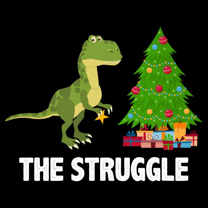 The Struggle T-rex Christmas Tree Flatbill Hat