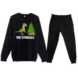 The Struggle T-rex Christmas Tree Premium Crewneck Sweatsuit Set