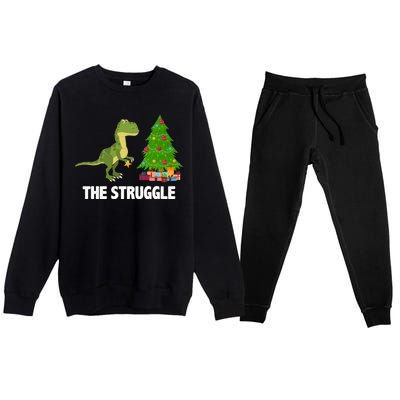 The Struggle T-rex Christmas Tree Premium Crewneck Sweatsuit Set