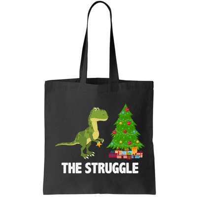 The Struggle T-rex Christmas Tree Bag