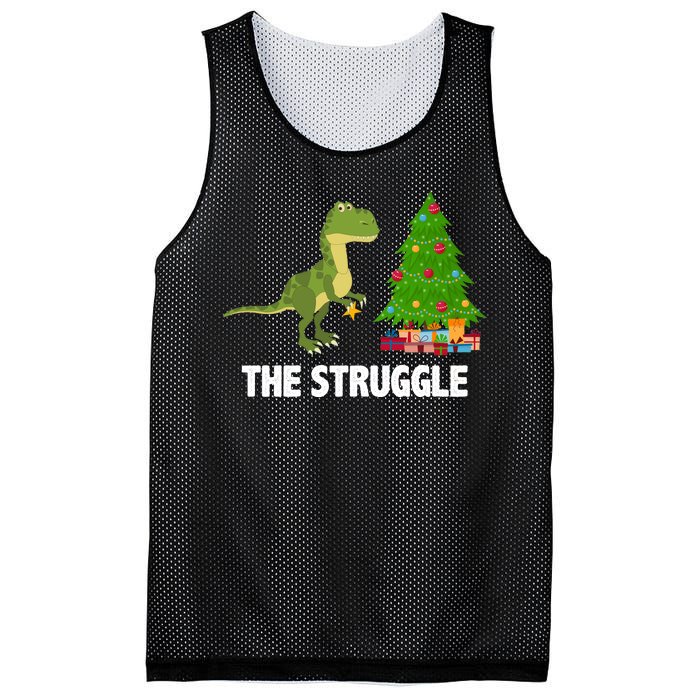 The Struggle T-rex Christmas Tree Mesh Reversible Basketball Jersey Tank