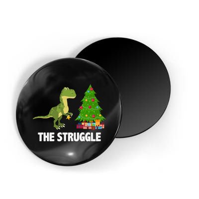 The Struggle T-rex Christmas Tree Magnet