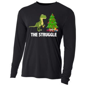 The Struggle T-rex Christmas Tree Cooling Performance Long Sleeve Crew