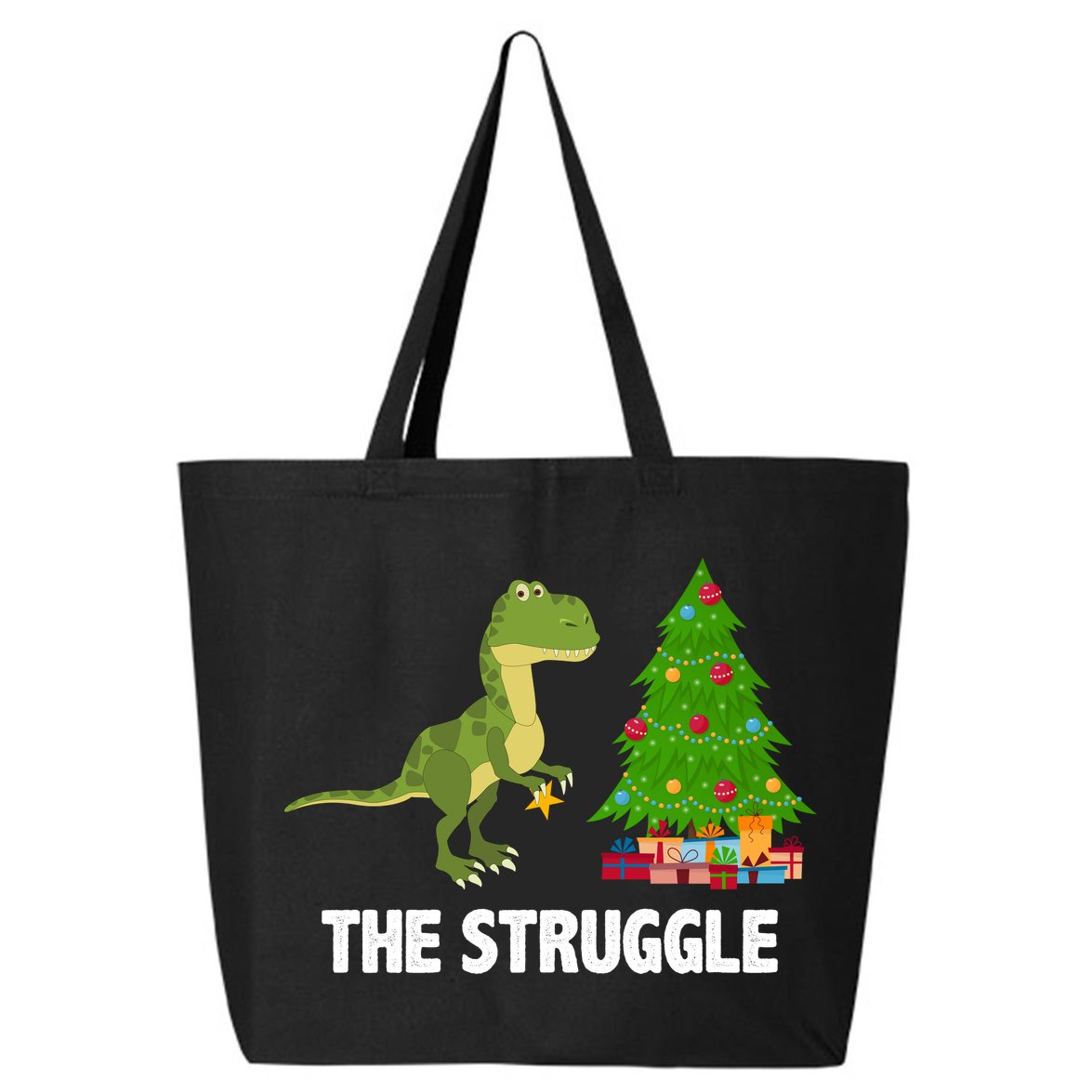 The Struggle T-rex Christmas Tree 25L Jumbo Tote