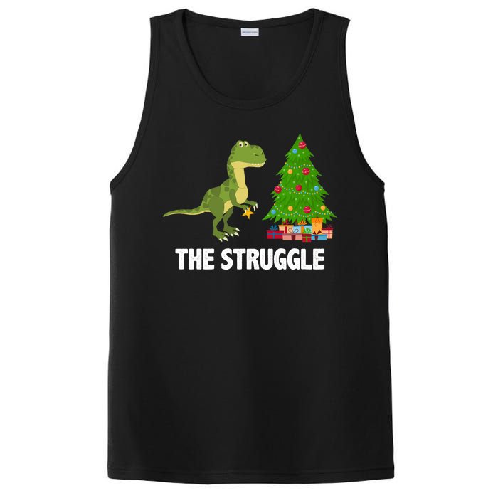 The Struggle T-rex Christmas Tree PosiCharge Competitor Tank