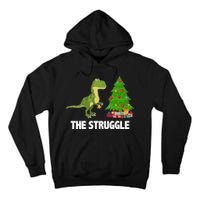 The Struggle T-rex Christmas Tree Tall Hoodie