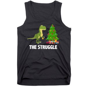 The Struggle T-rex Christmas Tree Tank Top