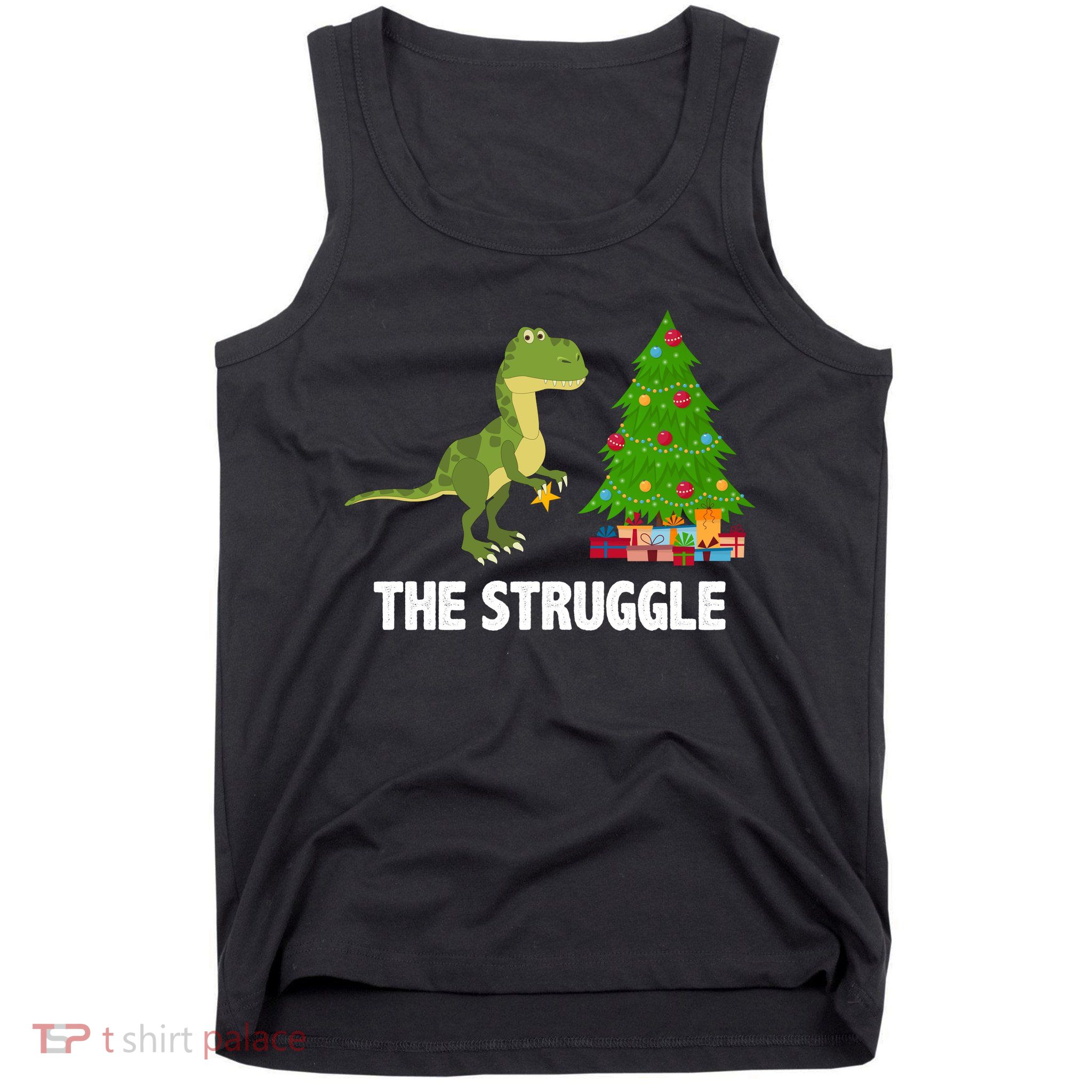 The Struggle T-rex Christmas Tree Tank Top