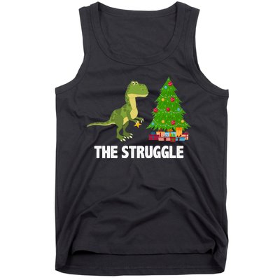 The Struggle T-rex Christmas Tree Tank Top