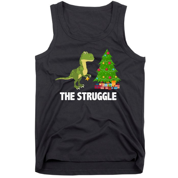 The Struggle T-rex Christmas Tree Tank Top