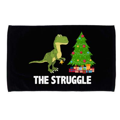 The Struggle T-rex Christmas Tree Microfiber Hand Towel