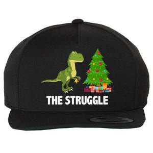 The Struggle T-rex Christmas Tree Wool Snapback Cap