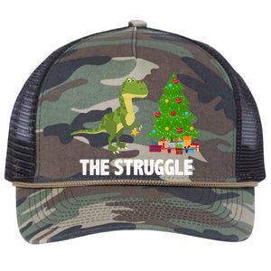 The Struggle T-rex Christmas Tree Retro Rope Trucker Hat Cap