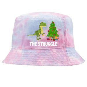 The Struggle T-rex Christmas Tree Tie-Dyed Bucket Hat