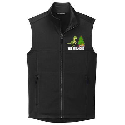 The Struggle T-rex Christmas Tree Collective Smooth Fleece Vest